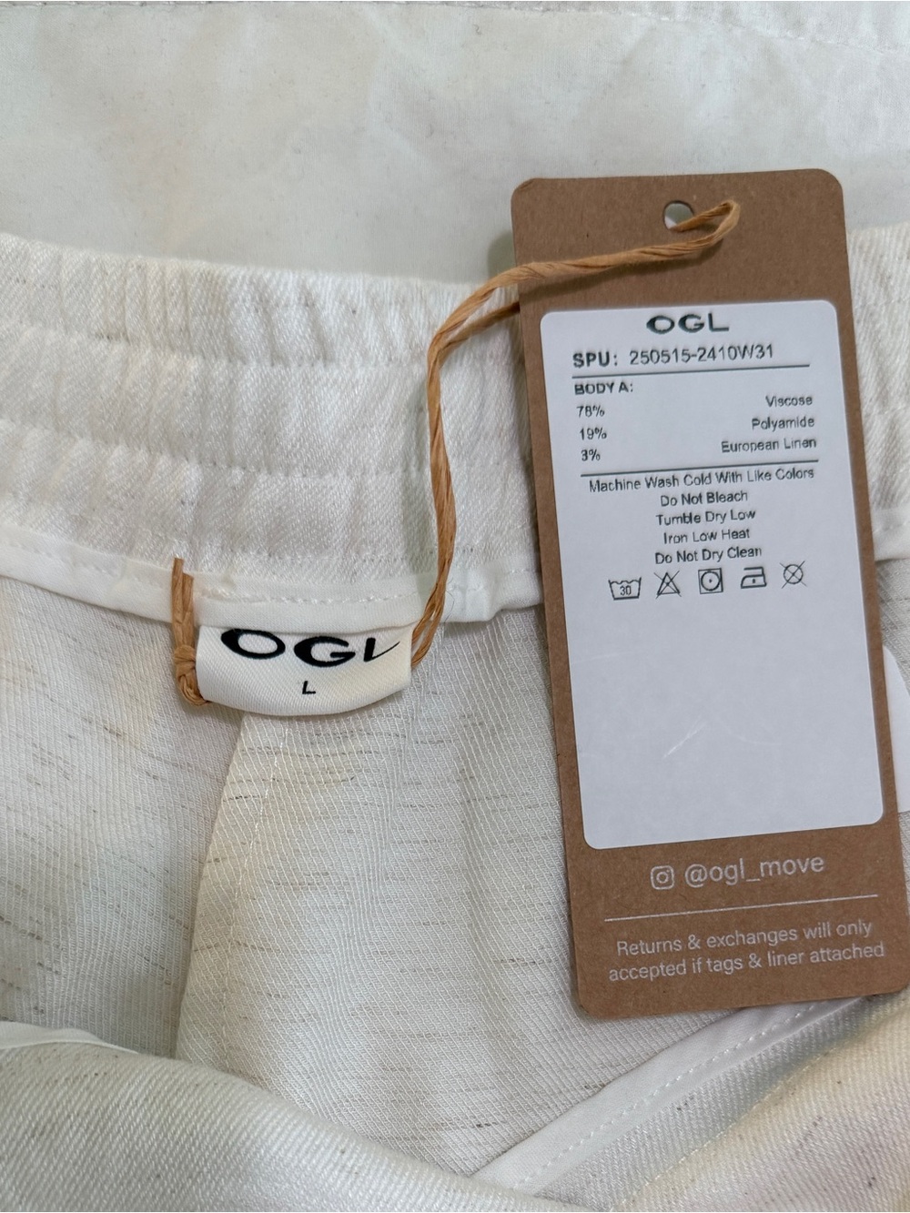 Linen-blend Mid Rise Wide Leg Pleated Pant - Picture 5 of 5